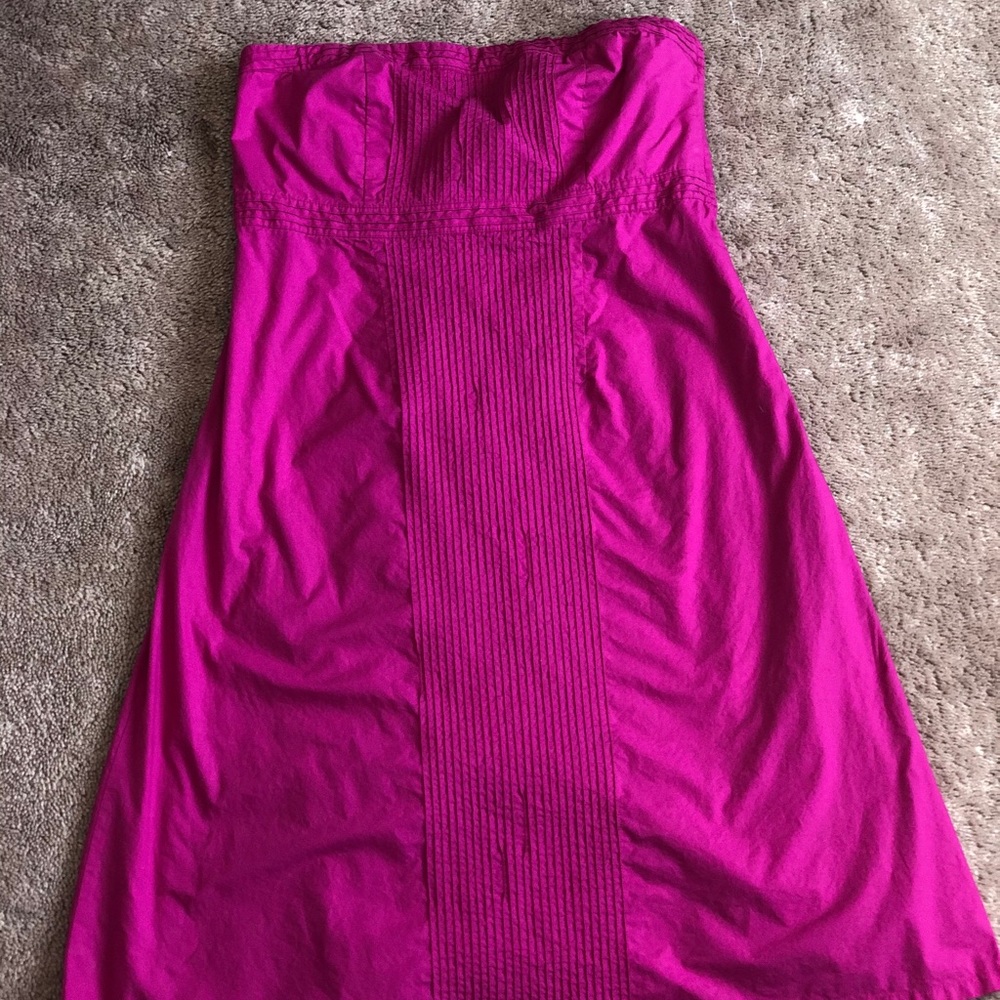 Gap Strapless Hot Pink Dress, Size 8